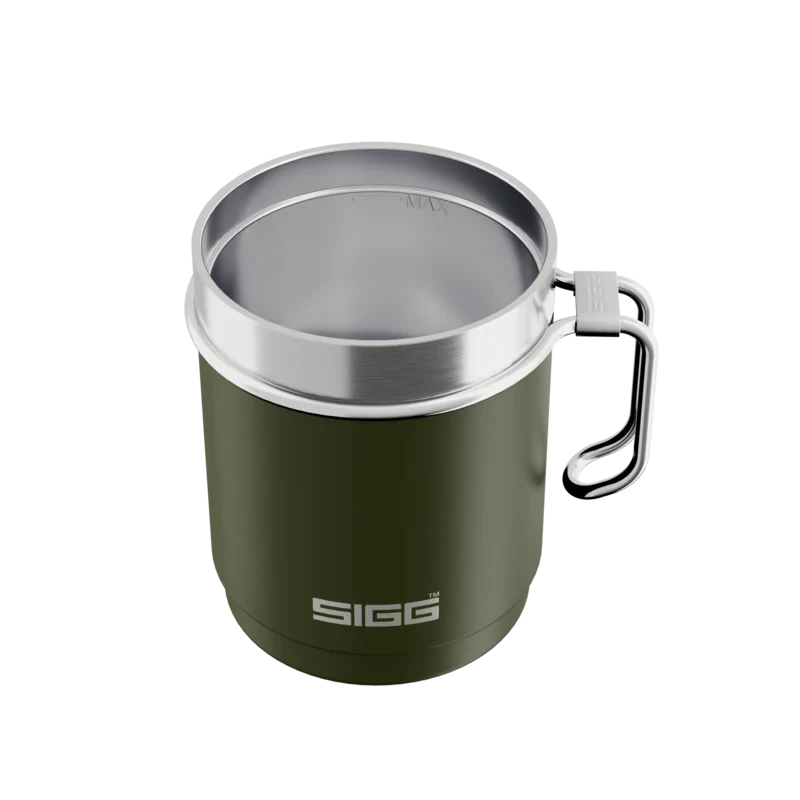 SIGG Travel Mug 0.3l - Stainless Steel Green Cutlery