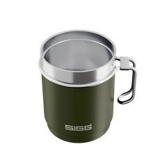 SIGG Travel Mug 0.3l - Stainless Steel Green Cutlery