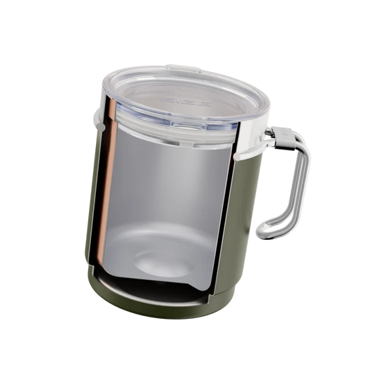 SIGG Travel Mug 0.3l - Stainless Steel Green Cutlery