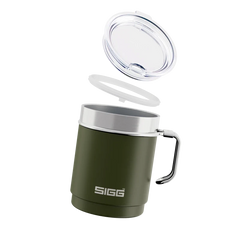 SIGG Travel Mug 0.3l - Stainless Steel Green Cutlery