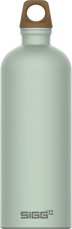 SIGG Traveller MyPlanet Bottle - 100% Recycled Aluminum Natural Green 0.6l Cutlery