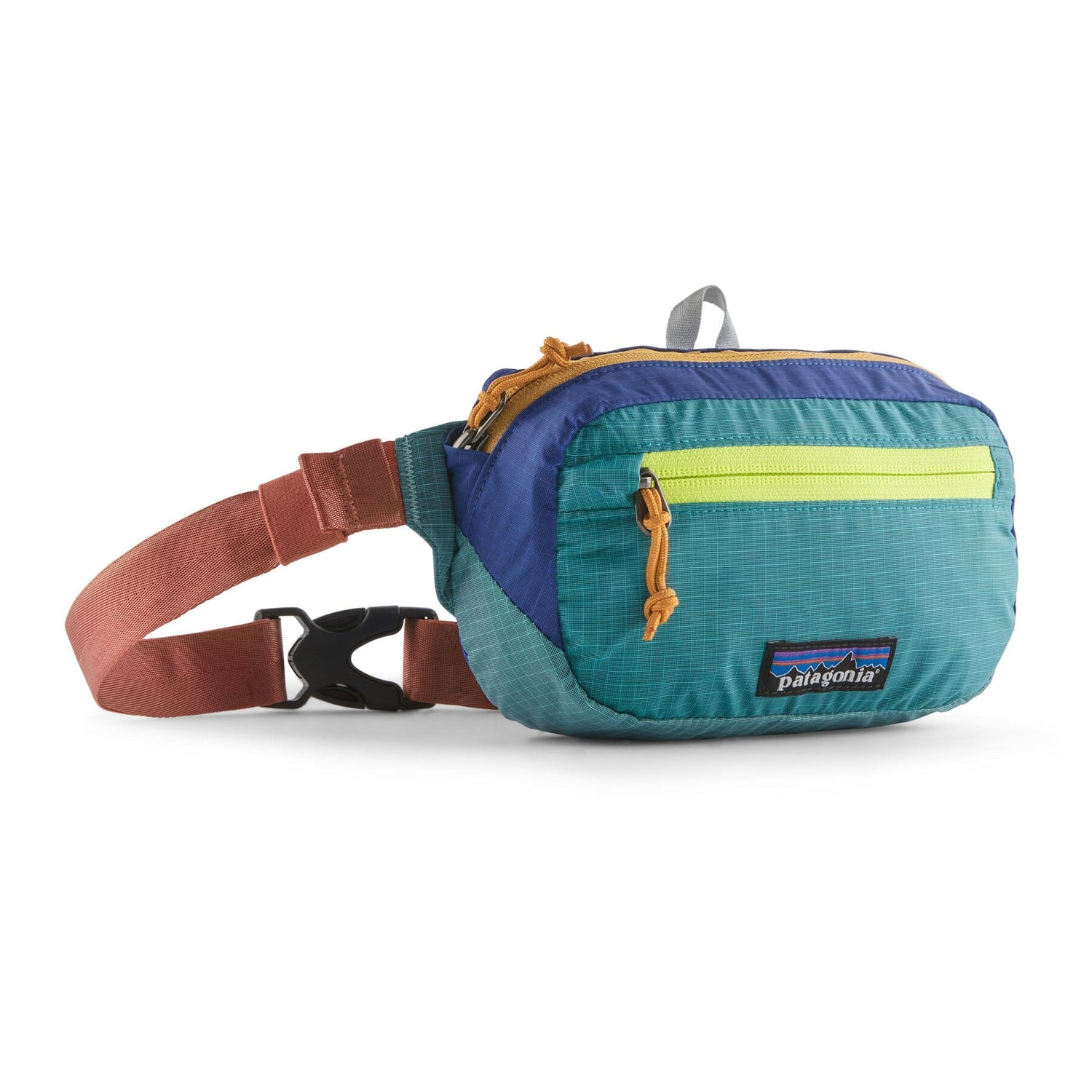 Patagonia Ultralight Black Hole Mini Hip Pack 1L - Recycled Nylon Patchwork: Subtidal Blue Bags