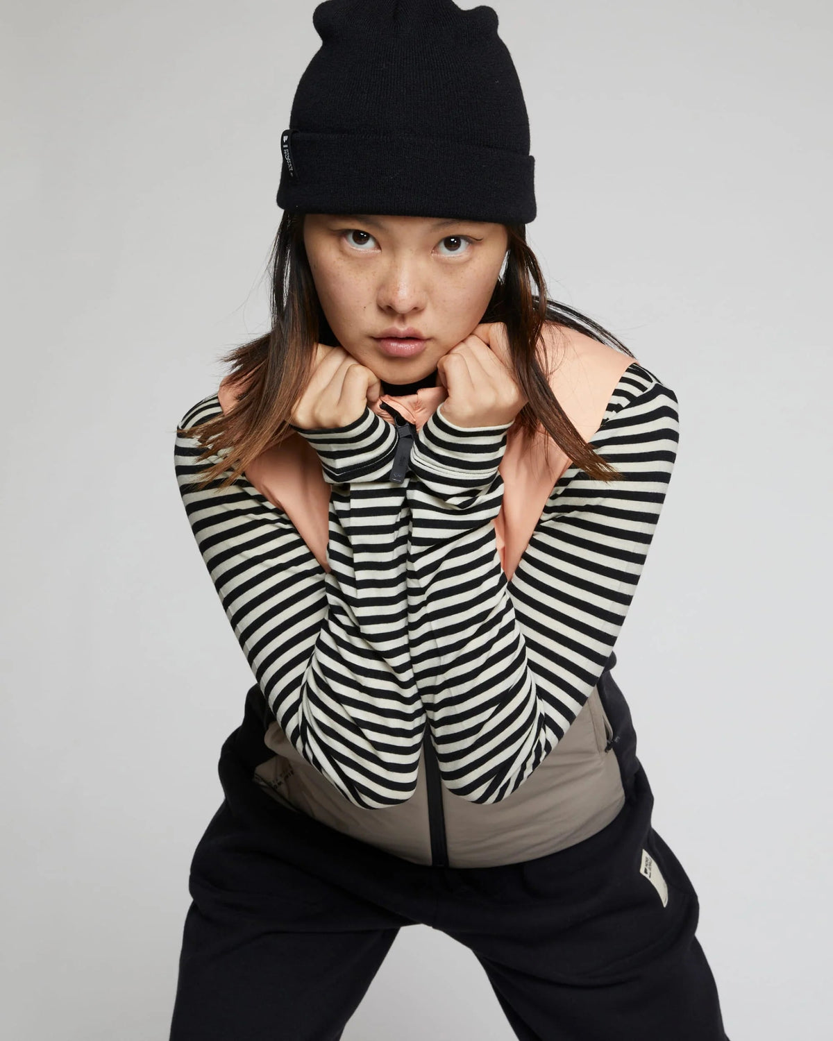 Mons Royale Unisex McCloud Merino Beanie - Merino Wool & Recycled Polyester Black Headwear