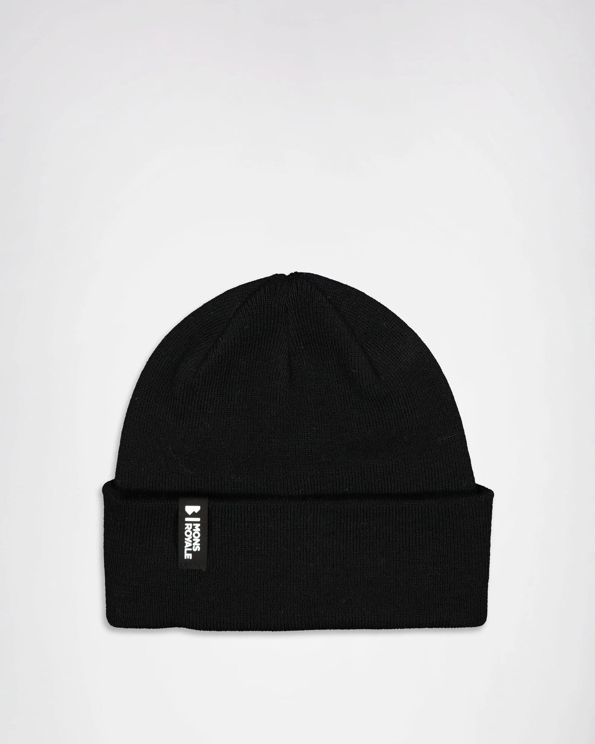 Mons Royale Unisex McCloud Merino Beanie - Merino Wool & Recycled Polyester Black Headwear