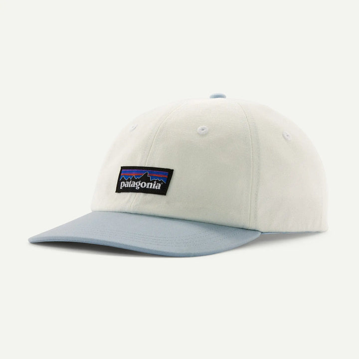 Unisex P-6 Label Trad Cap - Organic Cotton Headwear Patagonia Birch White w/Fleck Blue