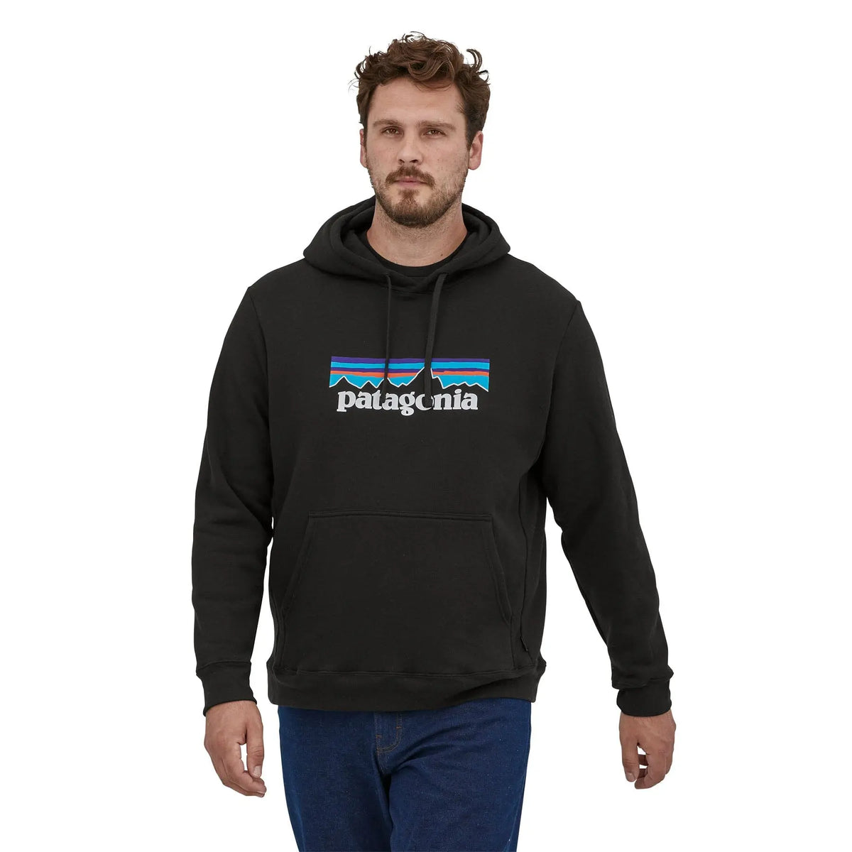 Unisex P-6 Logo Uprisal Hoody - Made From Recycled Cotton & Recycled Polyester Shirt Patagonia Black S