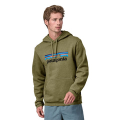 Unisex P-6 Logo Uprisal Hoody - Made From Recycled Cotton & Recycled Polyester Shirt Patagonia Buckhorn Green S 