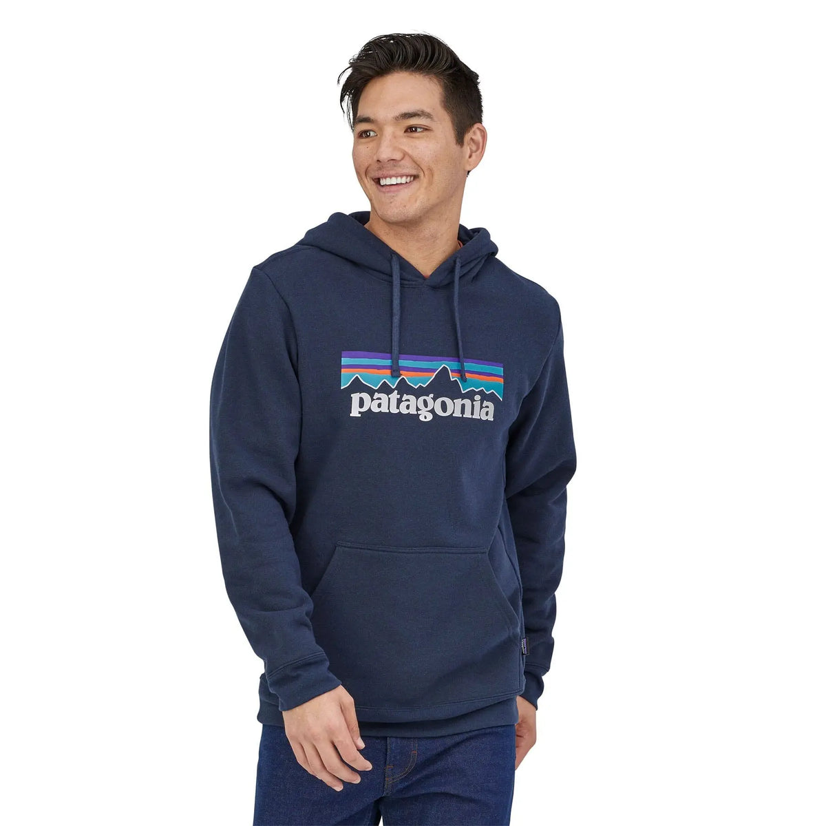 Unisex P-6 Logo Uprisal Hoody - Made From Recycled Cotton & Recycled Polyester Shirt Patagonia New Navy S
