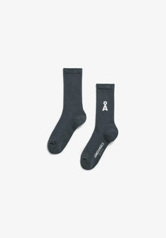 Unisex Saamus Bold socks - Organic cotton mix Socks Armedangels Space Steel 39-42 