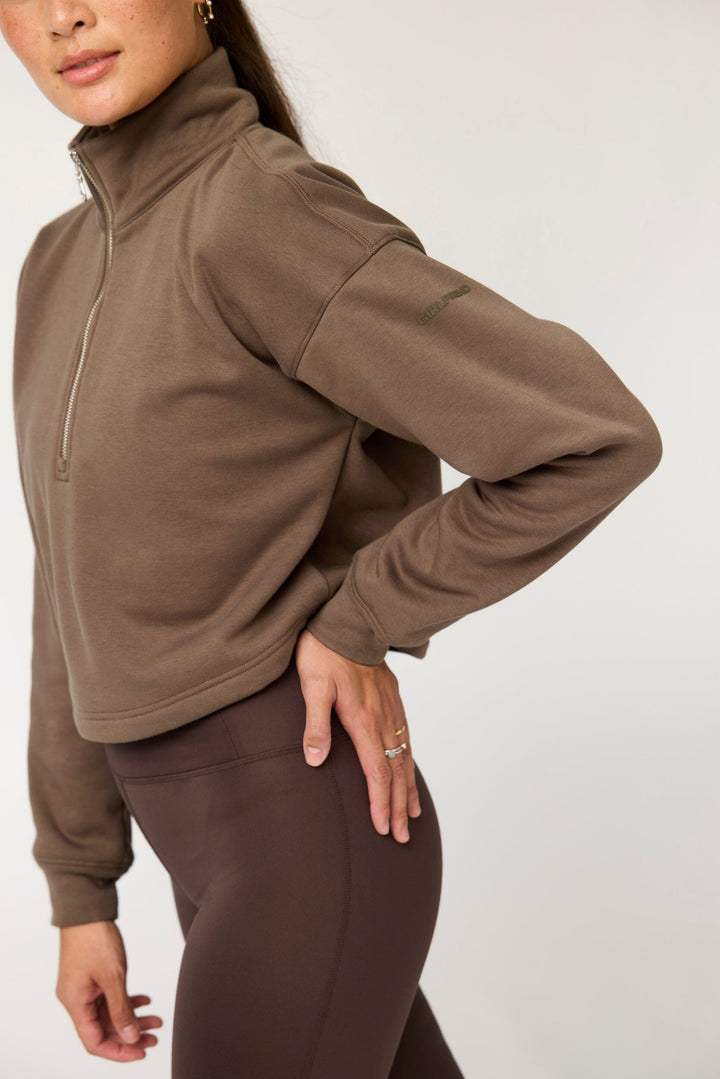 Vega Half-Zip Sweatshirt Shirt Girlfriend Collective 