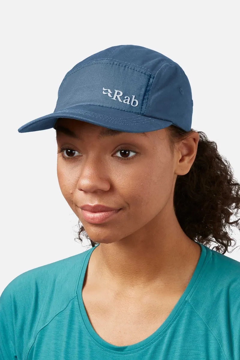 Rab Venant 5 Panel Cap - 100% recycled polyester Blue Night/Orion Blue Headwear