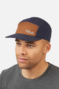 Rab Venant 5 Panel Cap - 100% recycled polyester Ebony Footprint Headwear