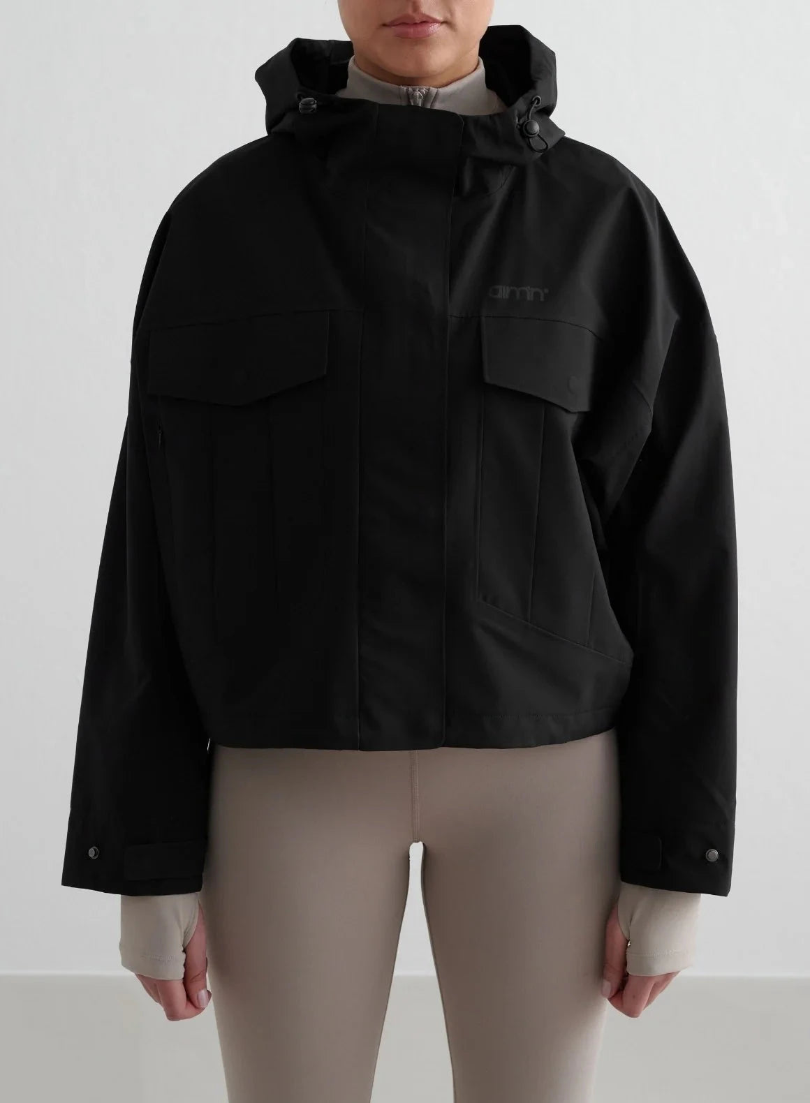 Aimn Waterproof Jacket Black Jacket