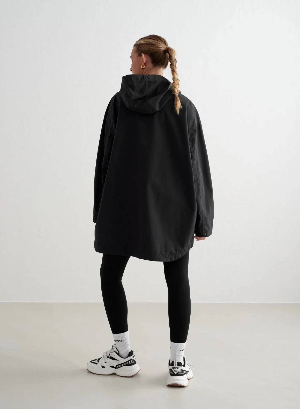 Aimn Waterproof Oversized Anorak Khaki Outerwear