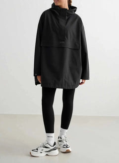 Aimn Waterproof Oversized Anorak Khaki Outerwear