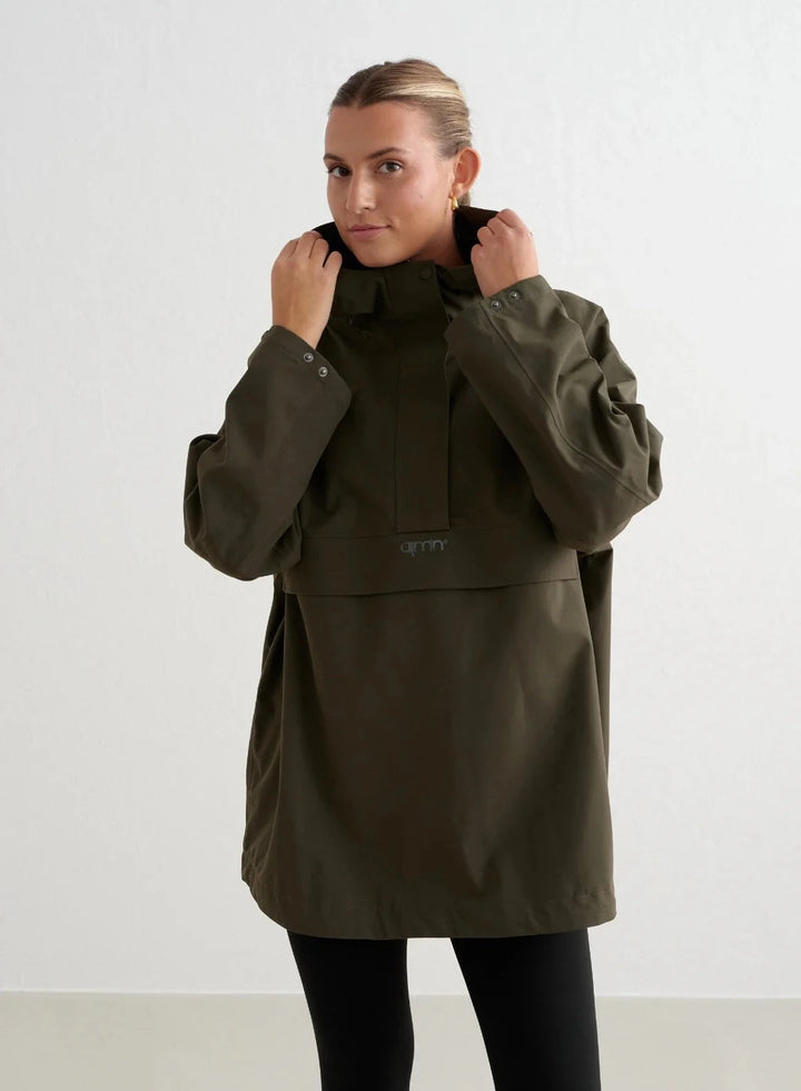 Waterproof Oversized Anorak Outerwear Aimn Khaki S