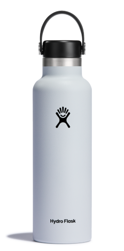 Hydro Flask Standard Mouth bottle 0.62l/21oz - Stainless Steel BPA Free White Cutlery