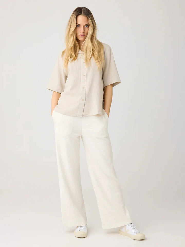 Wide Waffle Pants Pants KnowledgeCotton Apparel 