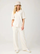 Wide Waffle Pants - Egret