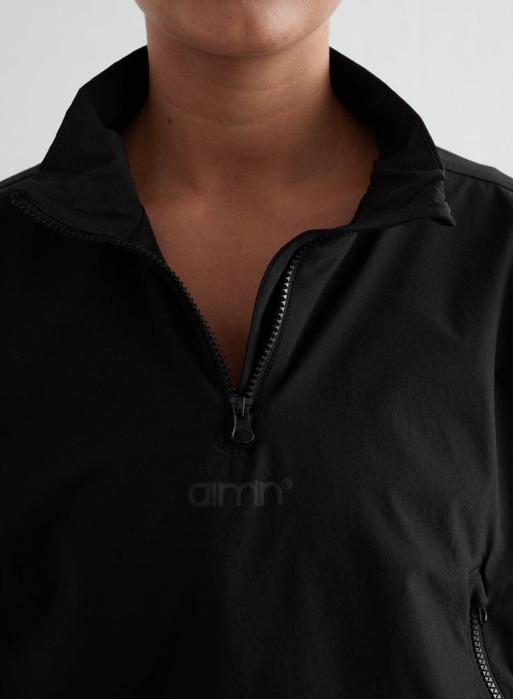 Aimn Windbreaker Jacket Black Jacket