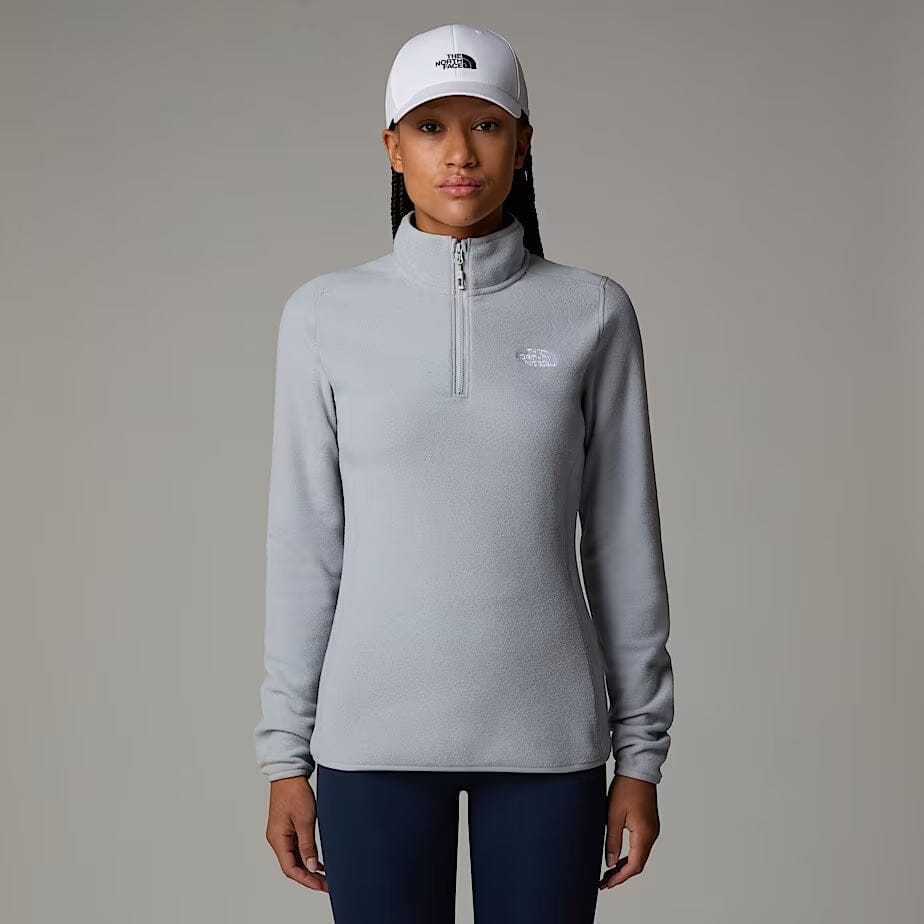The North Face Women's 100 Glacier 1/4 Zip Fleece TNF Light Grey Heather Fleece
