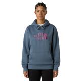 Dámska mikina s kapucňou Drew Peak - Granite Grey-Chroma Purple