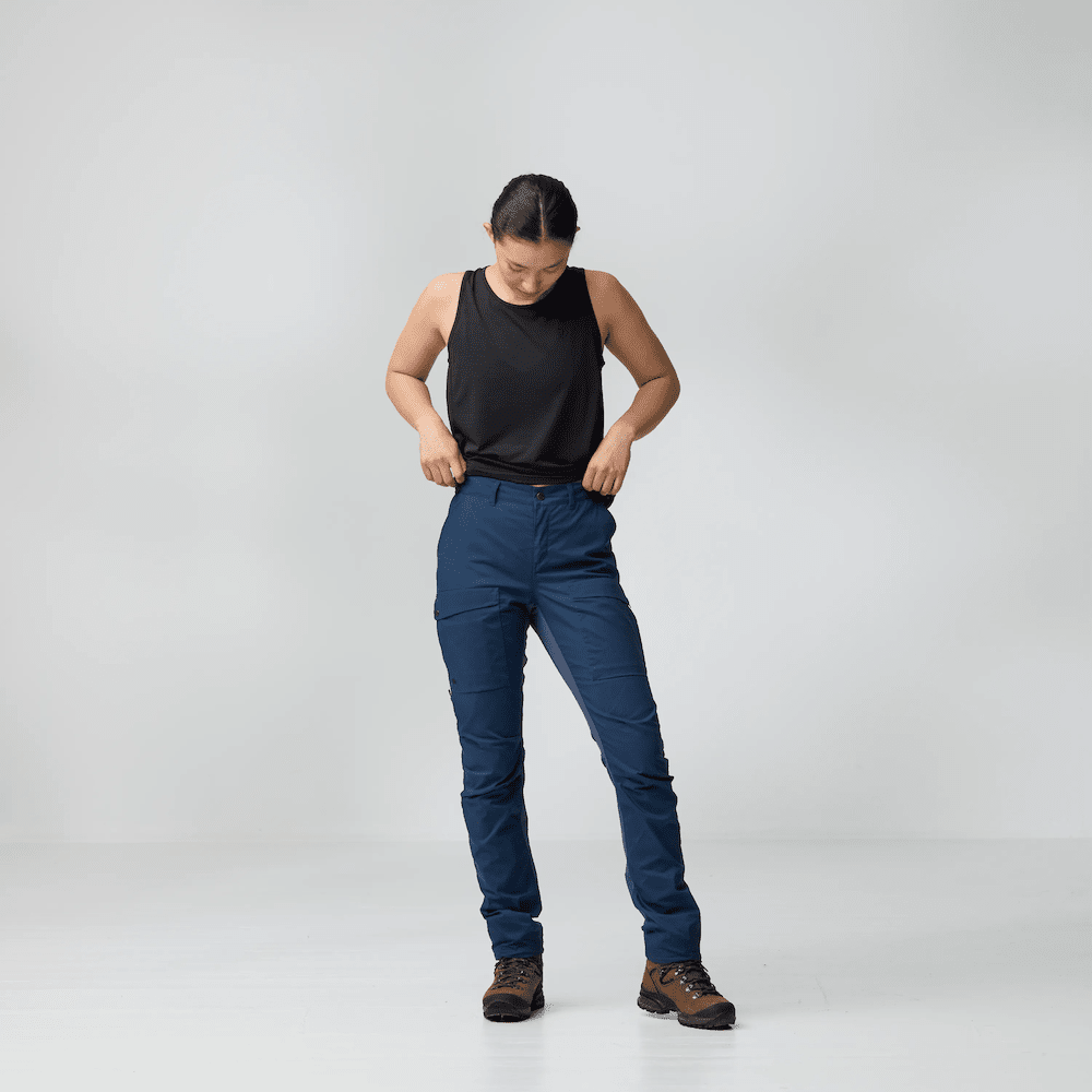 Fjällräven W's Abisko Hybrid Trail Trousers Black Pants