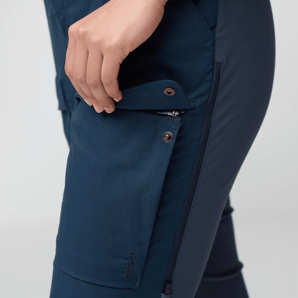 Fjällräven W's Abisko Hybrid Trail Trousers Black Pants