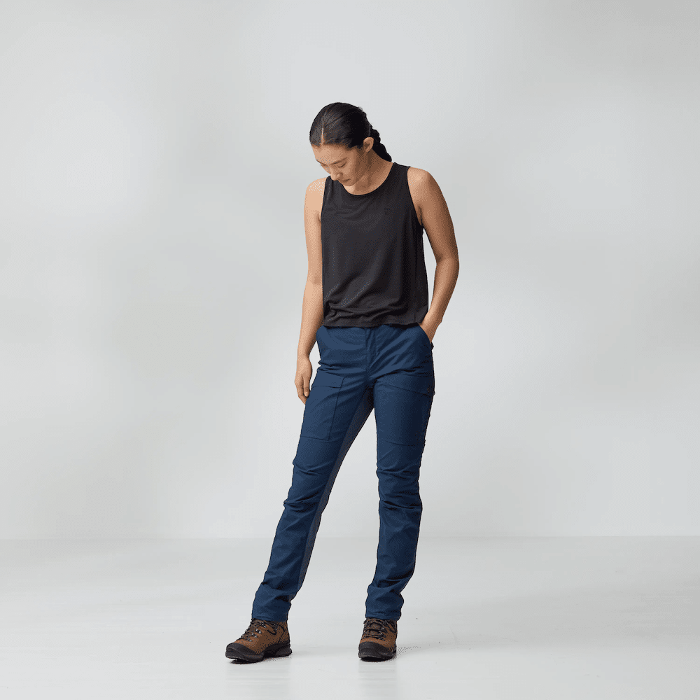 Fjällräven W's Abisko Hybrid Trail Trousers Black Pants