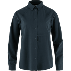 Fjällräven W's Abisko Trekking Shirt - Recycled polyester Dark Navy Shirt