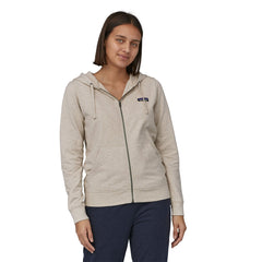 Patagonia W's Ahnya Full-Zip Hoody - Organic cotton & Recycled polyester Dyno White Heather Shirt