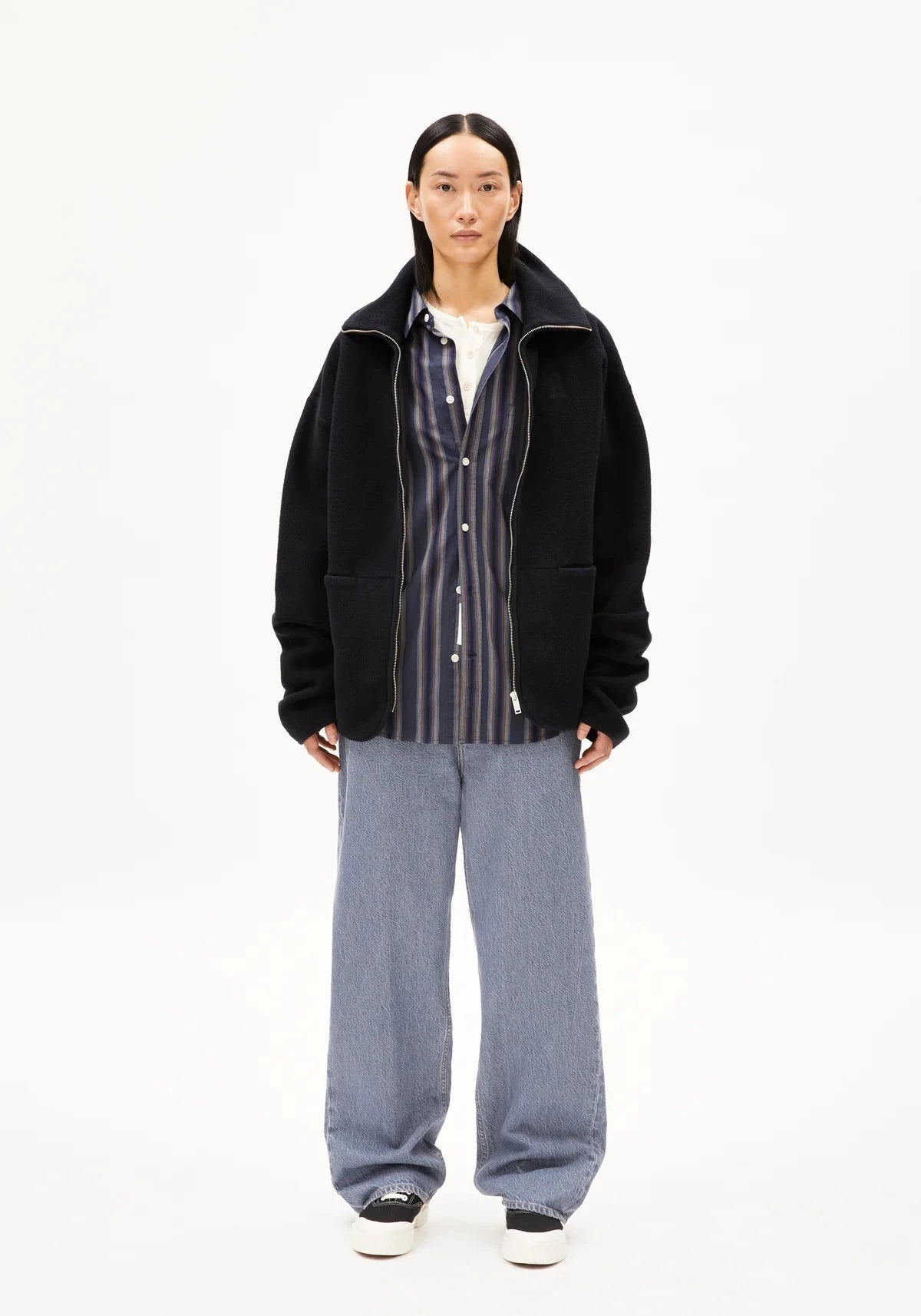 W's Anaawil Cotton Fleece Jacket - 100% Organic Cotton Jacket Armedangels