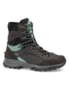 Hanwag W's Banks Snow GTX Winter Shoes - Leather Working Group -certified nubuck leather Asphalt Mint Shoes