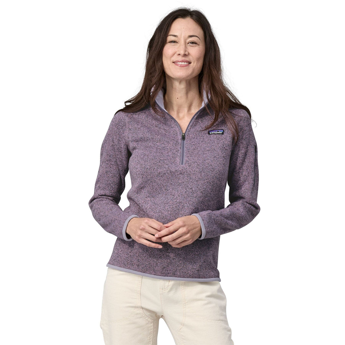 W's Better Sweater 1/4 Zip Fleece - Recycled polyester Shirt Patagonia Milkweed Mauve S