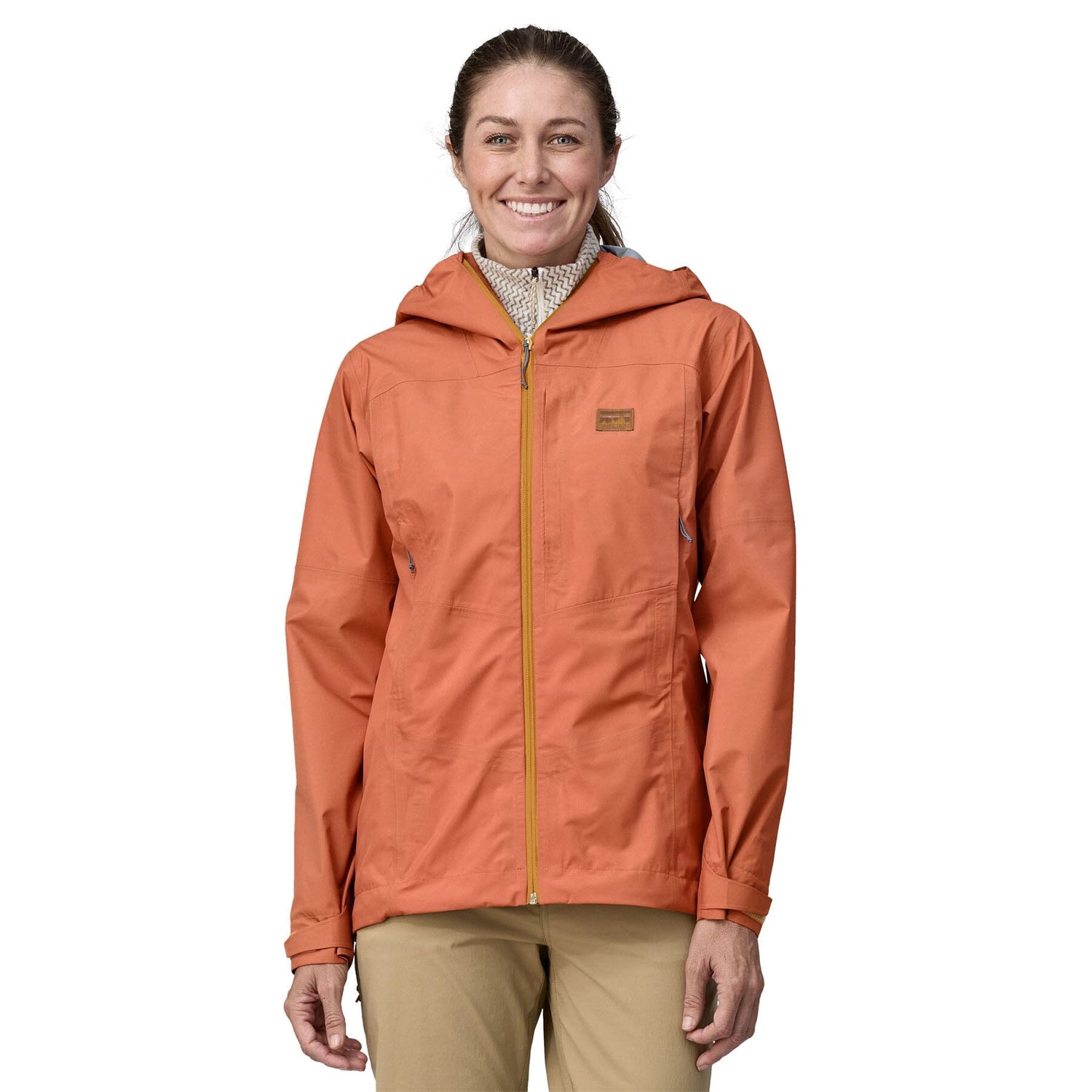 Patagonia W's Boulder Fork Rain Jacket - Recycled polyester Sienna Clay Jacket