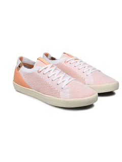 Saola W's Cannon Knit - Recycled PET White Peach Shoes