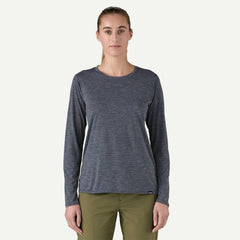 Patagonia W's Capilene Cool Daily LS Shirt - Recycled Polyester Smolder Blue - Light Smolder Blue X-Dye Shirt