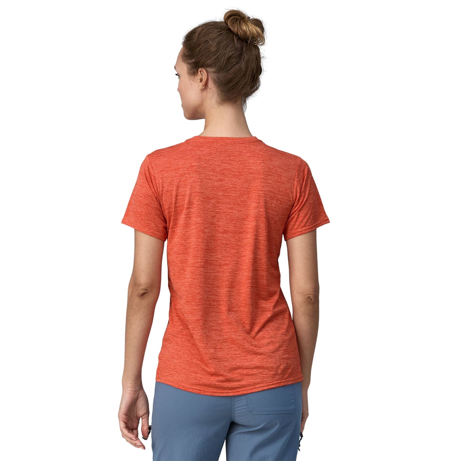 Patagonia W's Capilene Cool Daily Shirt - Recycled Polyester Pimento Red - Coho Coral X-Dye Shirt