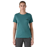 Patagonia W's Capilene® Cool Daily Graphic T-Shirt - Recycled Polyester '73 Skyline: Wetland Blue X-Dye Shirt