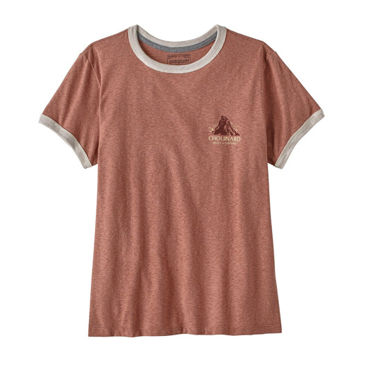 Patagonia - W's Chouinard Crest Ringer Responsibili-Tee - 100% recycled fabrics - Weekendbee - sustainable sportswear