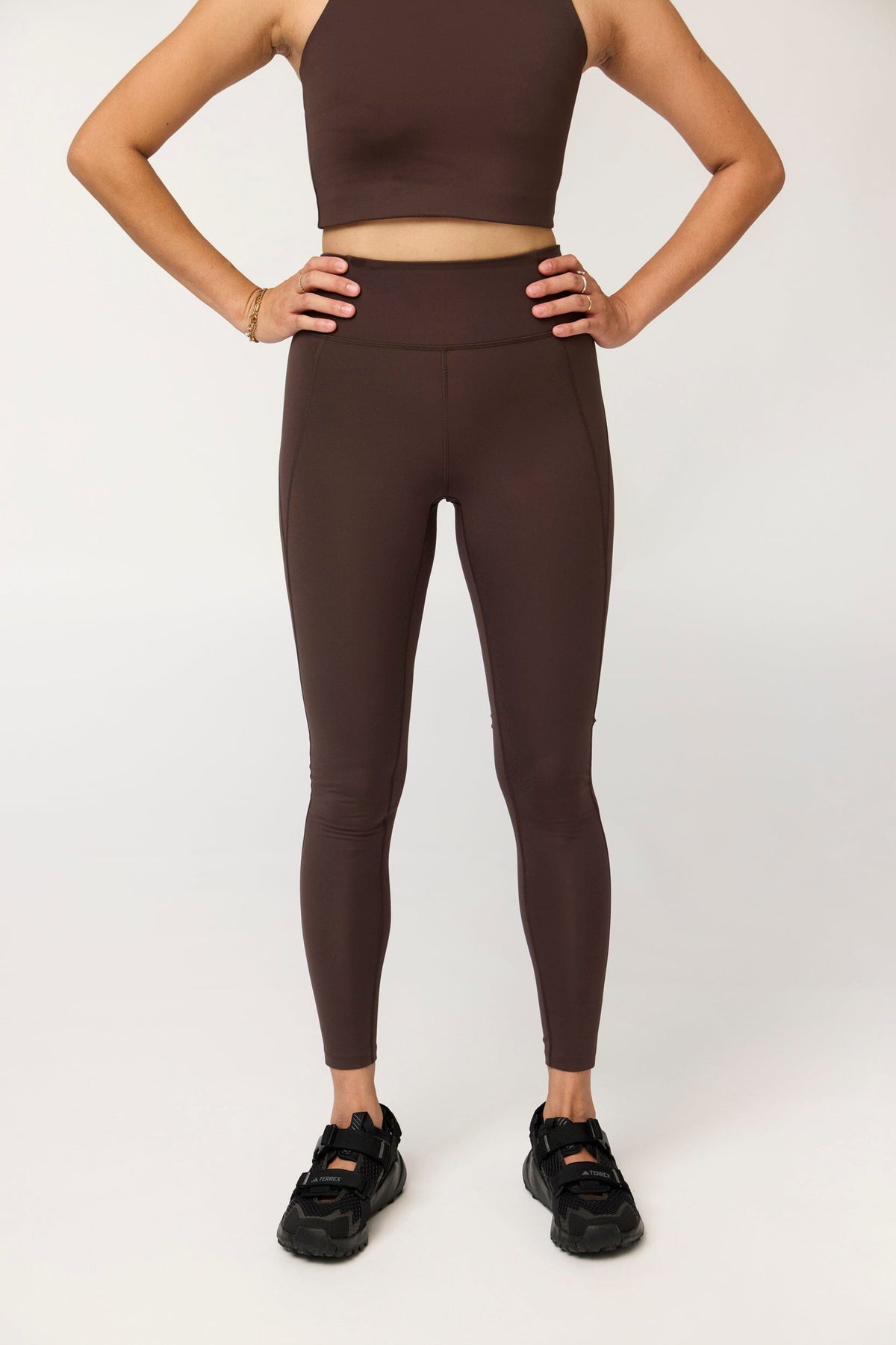 W's Compressive Leggings - Normal - Made From Recycled Plastic Bottles Pants Girlfriend Collective Driftwood XS 
