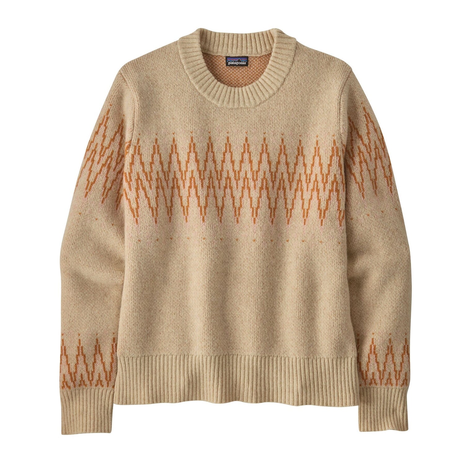 Patagonia W's Crewneck Sweater - Recycled Wool-Blend Sea Song: Natural Shirt