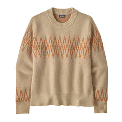 Patagonia W's Crewneck Sweater - Recycled Wool-Blend Sea Song: Natural Shirt