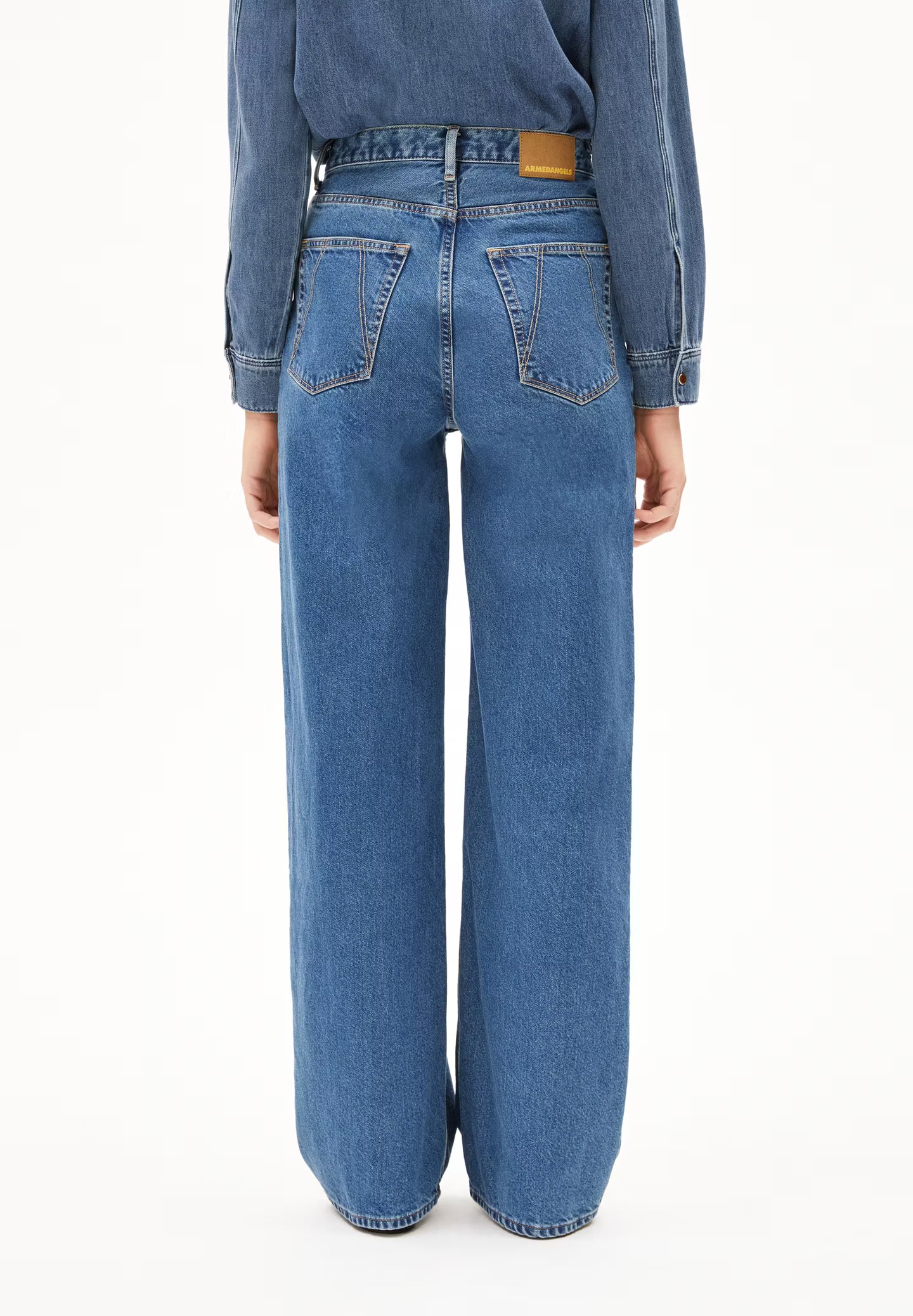 Armedangels W's Enijaa jeans - High Waist Wide Leg - Recycled cotton Daydream Pants