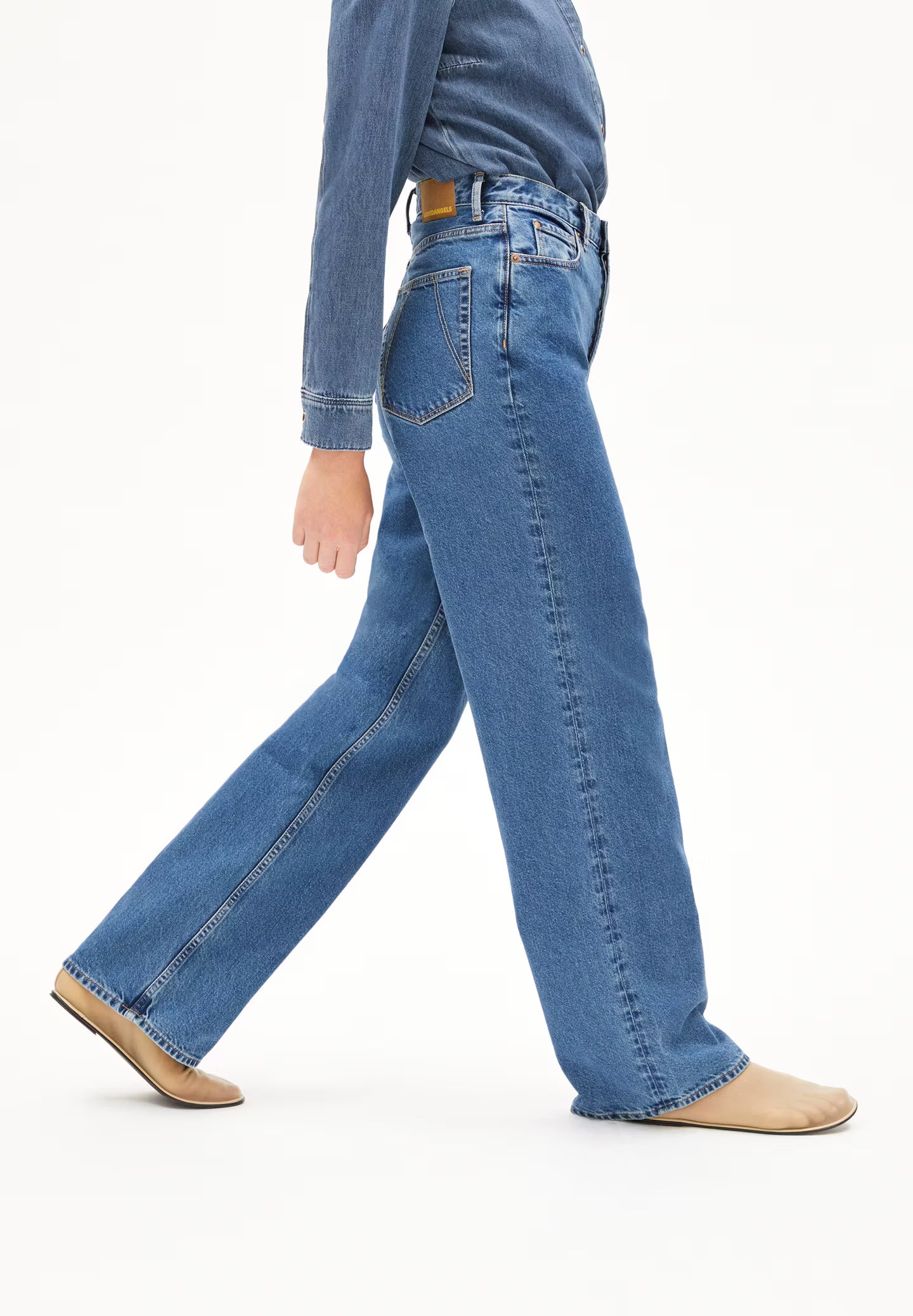 Armedangels W's Enijaa jeans - High Waist Wide Leg - Recycled cotton Daydream Pants