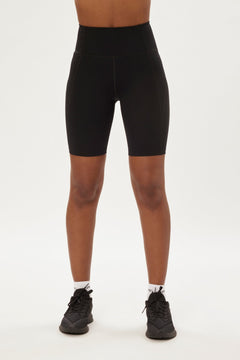 Girlfriend Collective W's Float High-Rise Bike Shorts - Made from recycled plastic bottles Black Pants