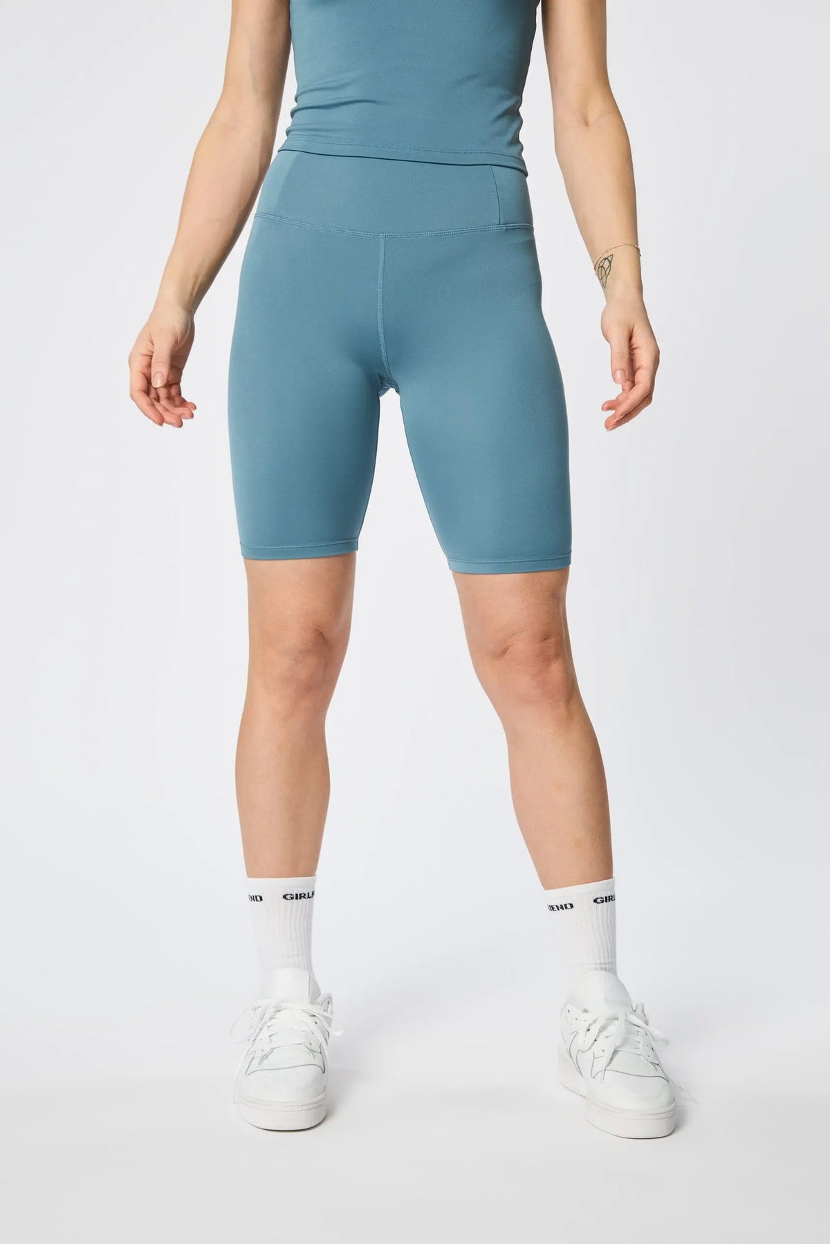 W's Float High-Rise Bike Shorts - Made from recycled plastic bottles Pants Girlfriend Collective Wave S