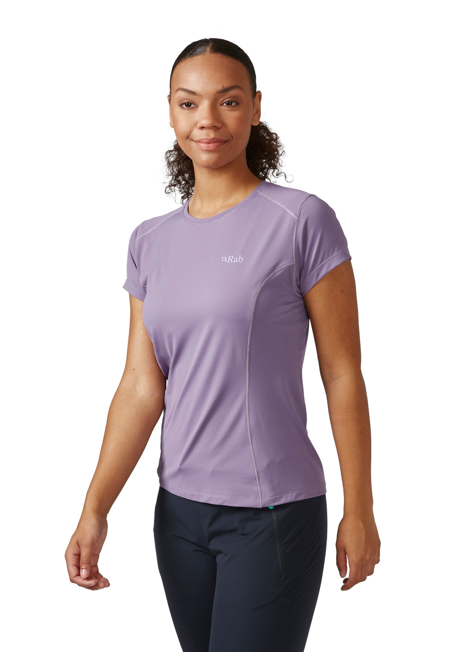Rab W's Force T-shirt - Recycled polyester & polyester Purple Sage Shirt