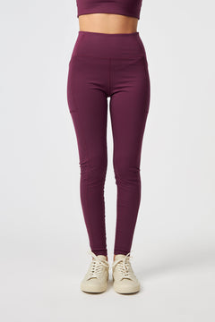 Girlfriend Collective W's High-Rise Pocket Legging - Made From Recycled Water Bottles Plum Pants