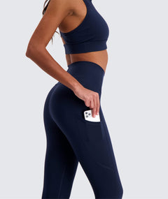 Gymnation W's High-waist Pocket Tights - Bluesign®-certified production, Polyamide & Elastane Dark Navy Pants